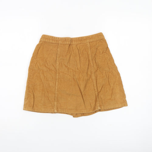 Denim Co Women Brown Corduroy A-Line Short Skirt UK 8
