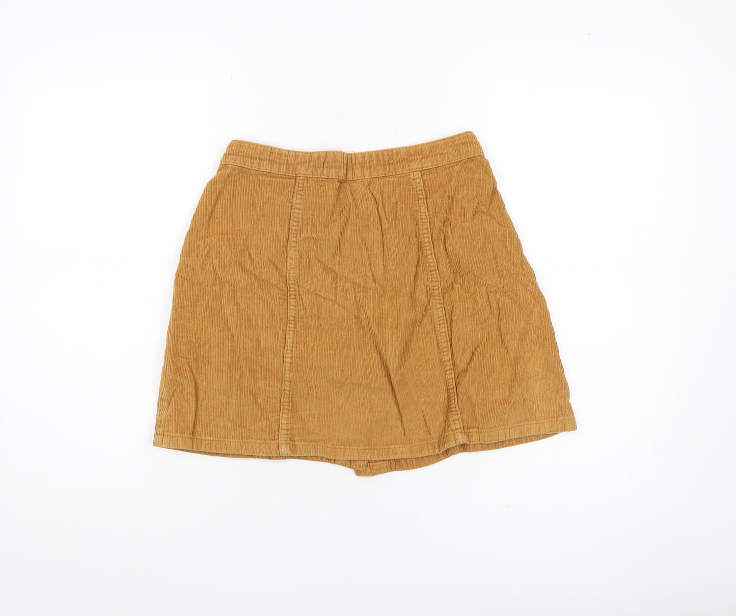 Denim Co Women Brown Corduroy A-Line Short Skirt UK 8