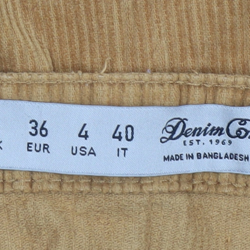 Denim Co Women Brown Corduroy A-Line Short Skirt UK 8