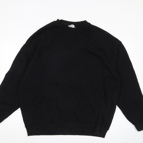 ASOS Men’s Black Pullover Sweatshirt Size L Crew Neck Long Sleeve