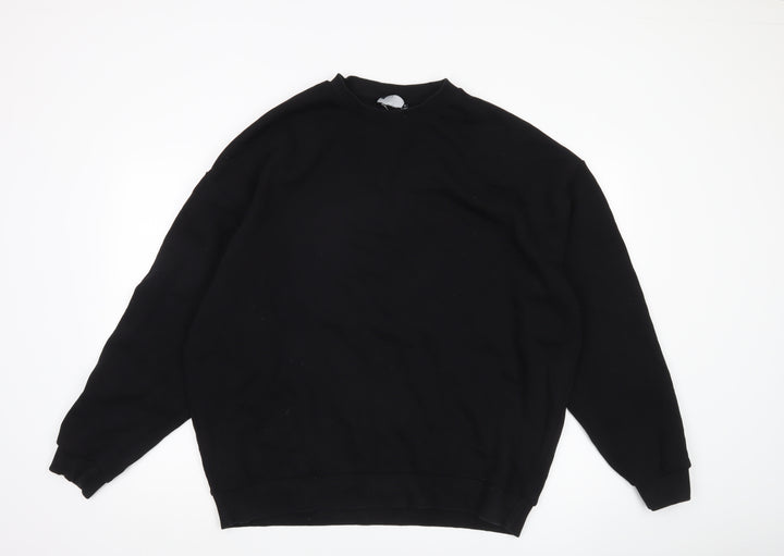 ASOS Men’s Black Pullover Sweatshirt Size L Crew Neck Long Sleeve