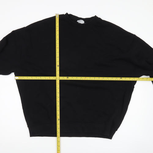 ASOS Men’s Black Pullover Sweatshirt Size L Crew Neck Long Sleeve