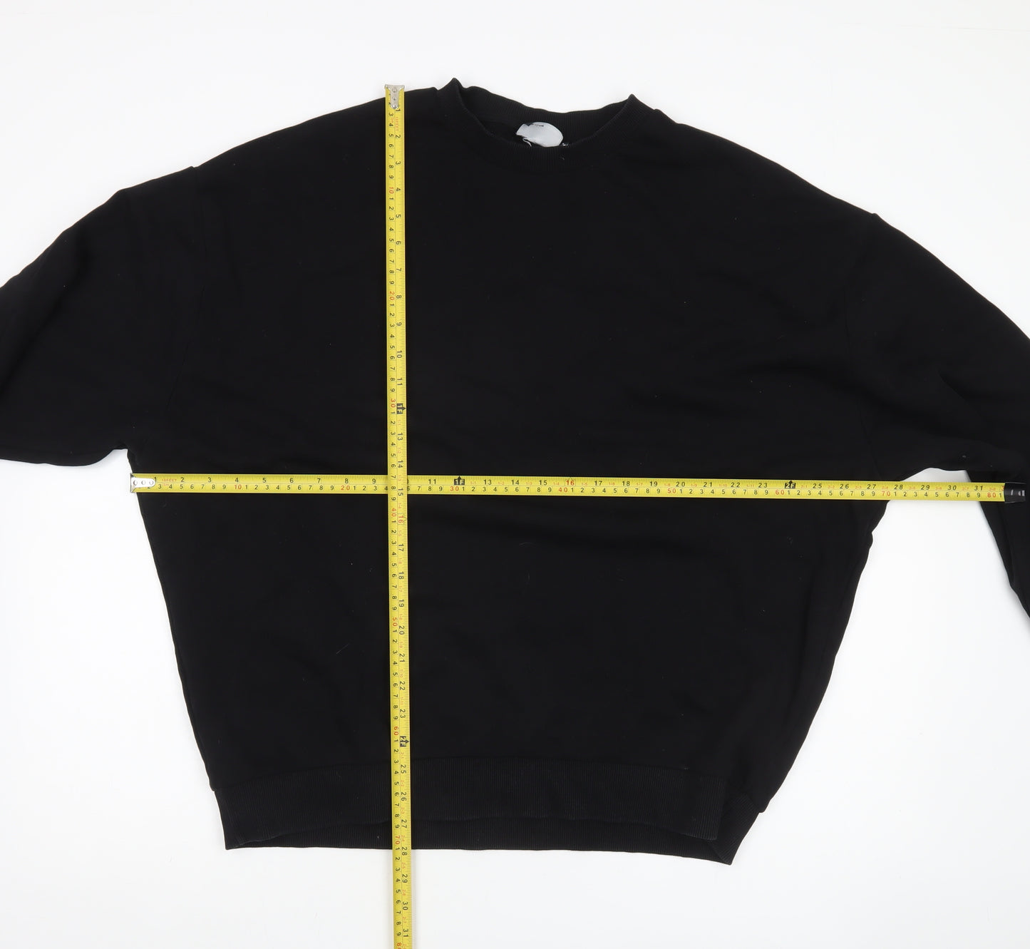ASOS Men’s Black Pullover Sweatshirt Size L Crew Neck Long Sleeve