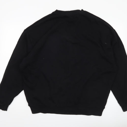 ASOS Men’s Black Pullover Sweatshirt Size L Crew Neck Long Sleeve