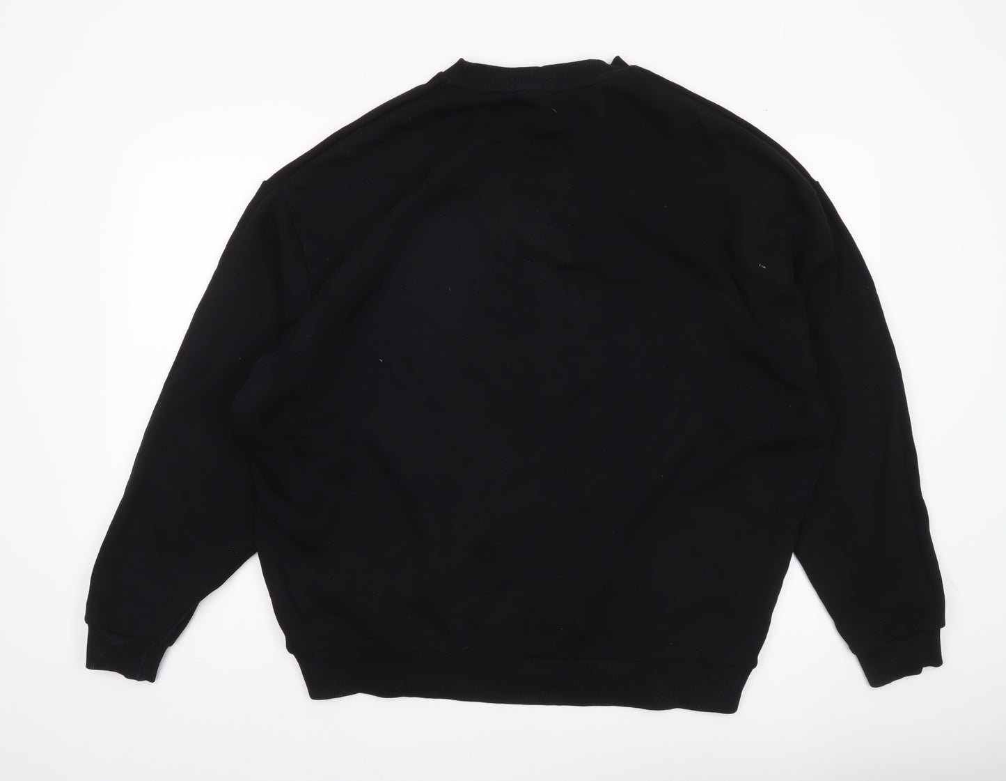 ASOS Men’s Black Pullover Sweatshirt Size L Crew Neck Long Sleeve