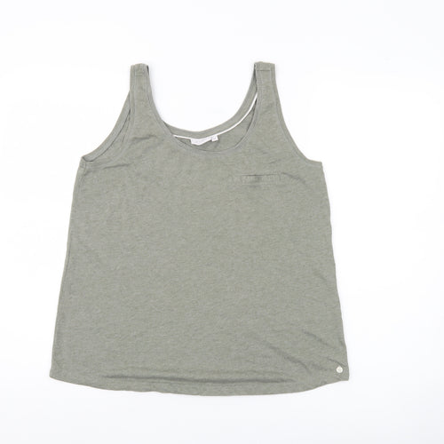 Fransa Womens Green Tank Top Size M Sleeveless Casual Basic