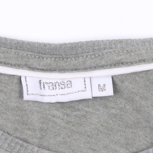 Fransa Womens Green Tank Top Size M Sleeveless Casual Basic