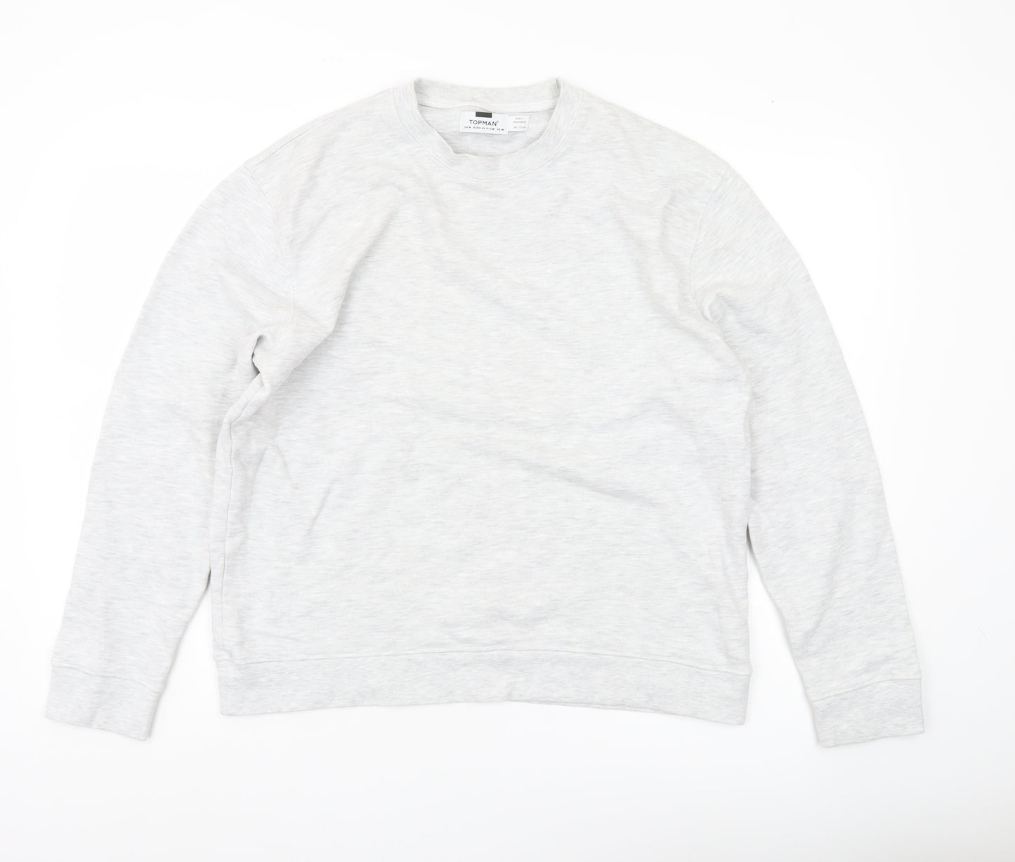 Topman Mens Grey M Pullover Sweatshirt Crew Neck Long Sleeve