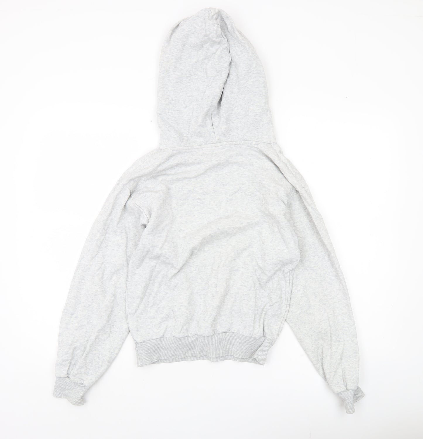 H&M Girls Grey Pullover Hoodie Size 11 Years NYC Logo Lightweight