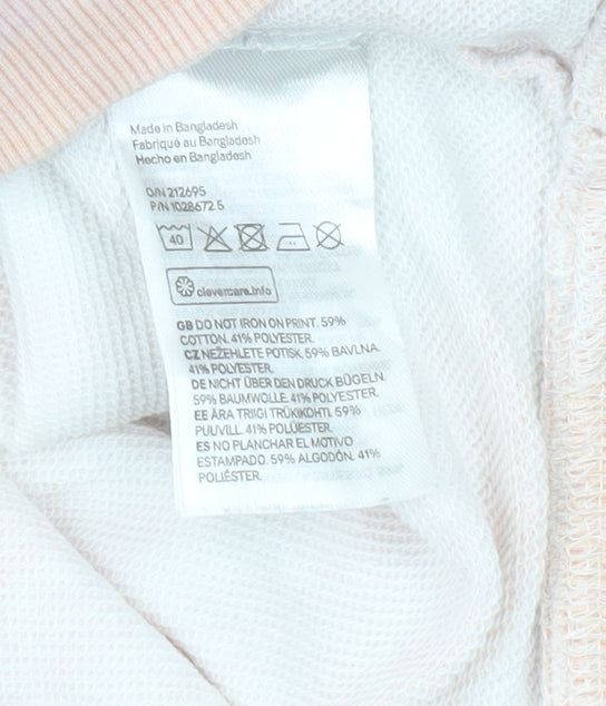 H&M Girls Multicoloured Tie Dye Pullover Hoodie 11-12 Years Cotton Blend