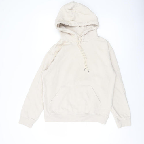 Basics Women’s Beige XS Pullover Hoodie Cotton Blend