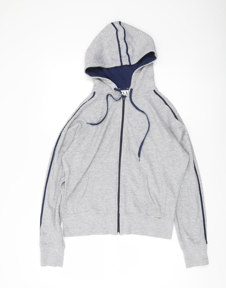 New York Laundry Womens Grey Full Zip Hoodie Size L