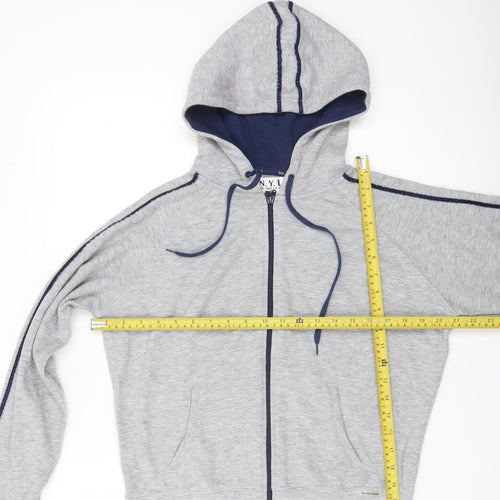 New York Laundry Womens Grey Full Zip Hoodie Size L