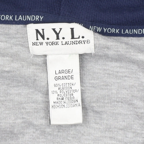 New York Laundry Womens Grey Full Zip Hoodie Size L