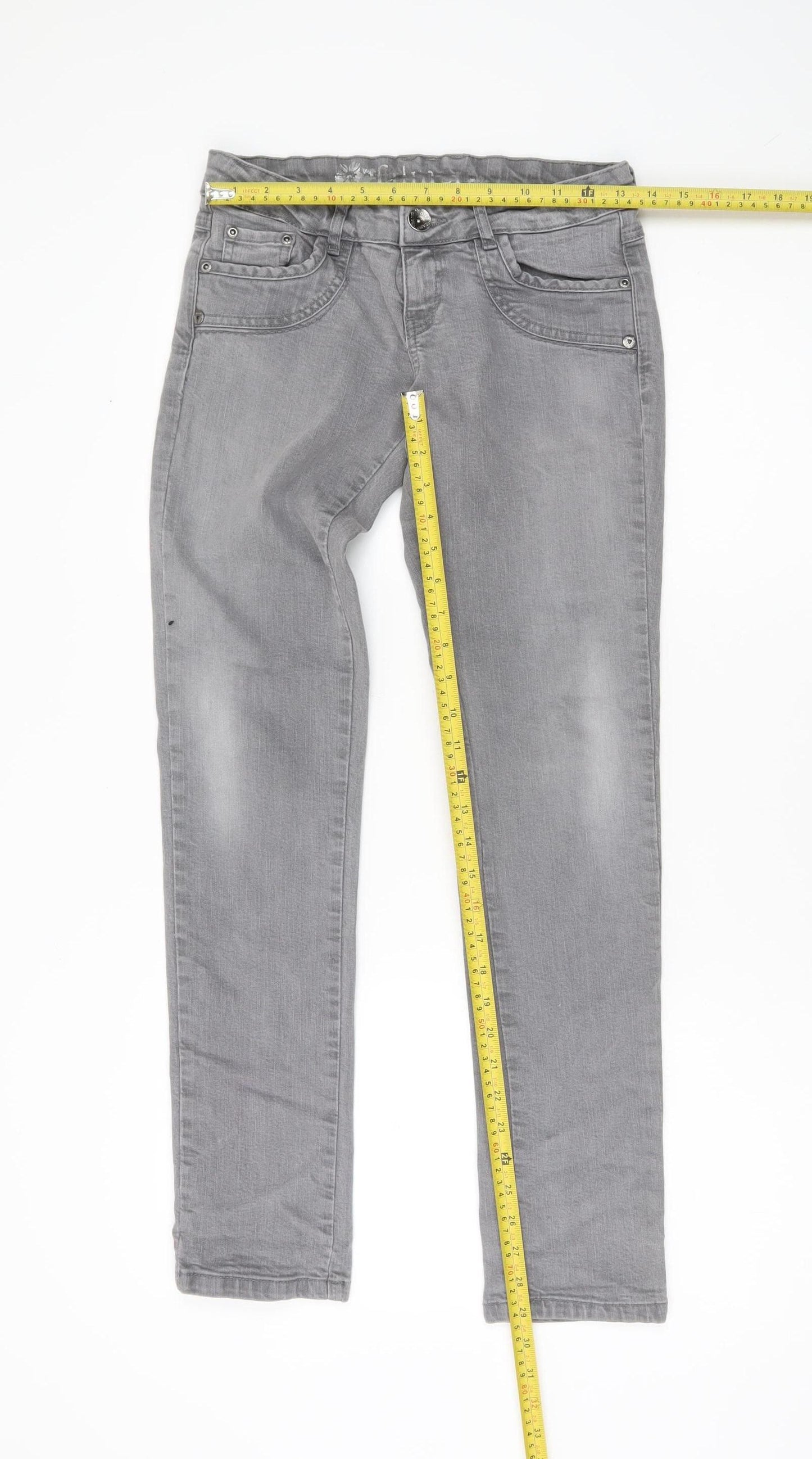 Farmer Women’s Grey Skinny Jeans Size 8 Slim Fit Stretch Denim