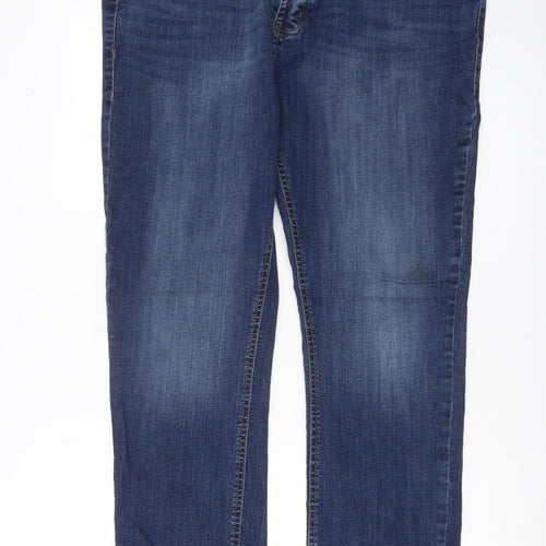Denim Co Men’s Blue 30W 30L Straight Leg Jeans Cotton Stretch