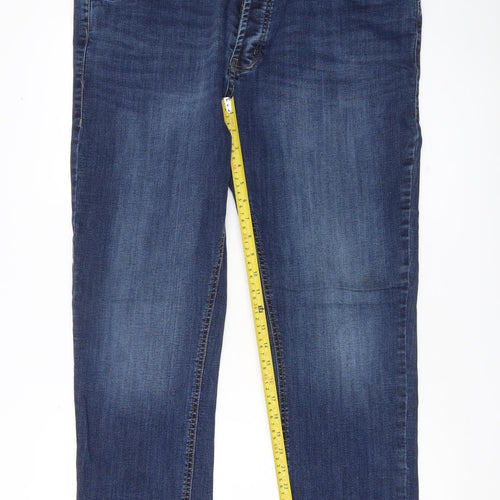 Denim Co Men’s Blue 30W 30L Straight Leg Jeans Cotton Stretch