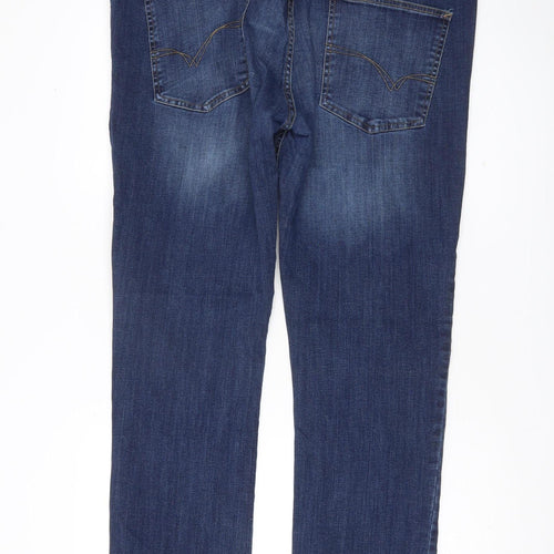 Denim Co Men’s Blue 30W 30L Straight Leg Jeans Cotton Stretch