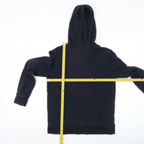 Marks and Spencer Boys Black Pullover Hoodie Age 12-13 Years Cotton Blend