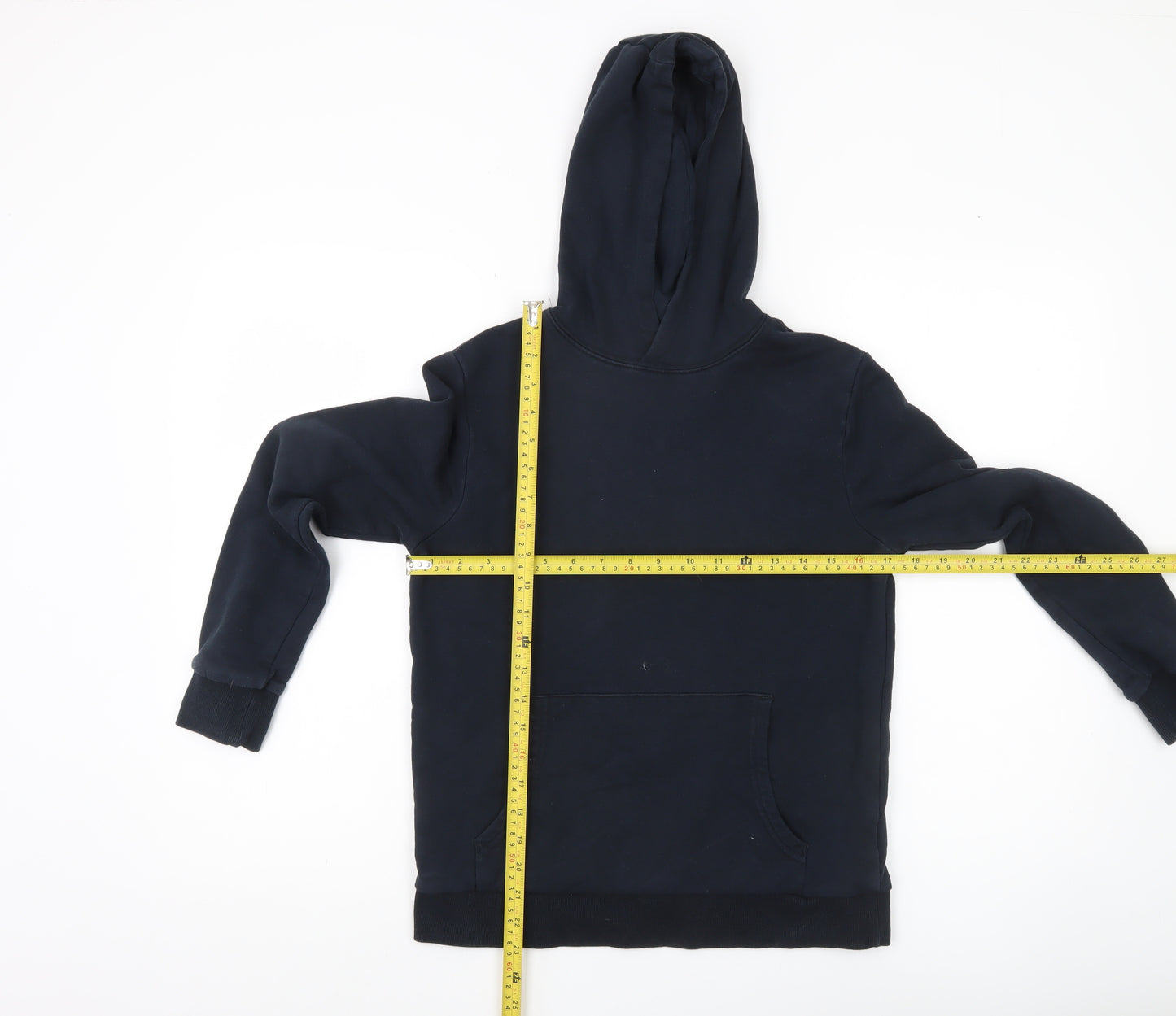 Marks and Spencer Boys Black Pullover Hoodie Age 12-13 Years Cotton Blend
