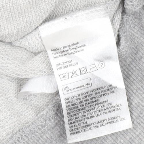 H&M Divided Women’s Grey Sweatshirt Small Heart Print