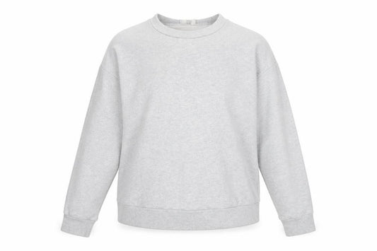 Front view of ASOS Women’s Grey Cotton Pullover Sweatshirt, size UK 14, Regular Fit