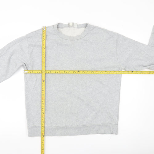 ASOS Women’s Grey Cotton Pullover Sweatshirt Size 14 Regular Fit