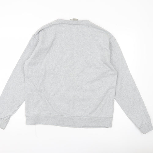 ASOS Women’s Grey Cotton Pullover Sweatshirt Size 14 Regular Fit