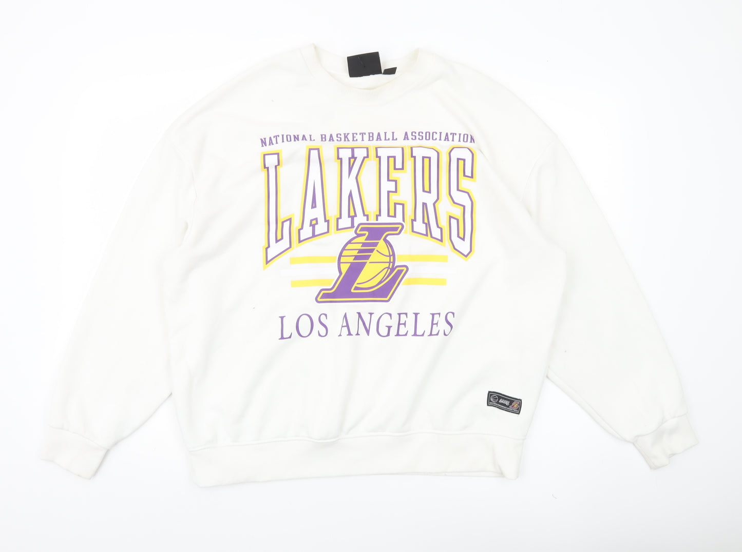 NBA Los Angeles Lakers Women's White Sweatshirt Size S Crew Neck