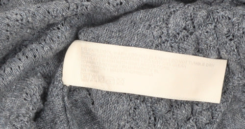 Fat Face Womens Blue Cotton Knit Cardigan UK 10 Crew Neck