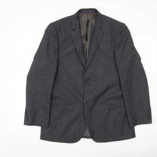 B&W Men’s Grey Regular Fit 40in Blazer Jacket Formal Business