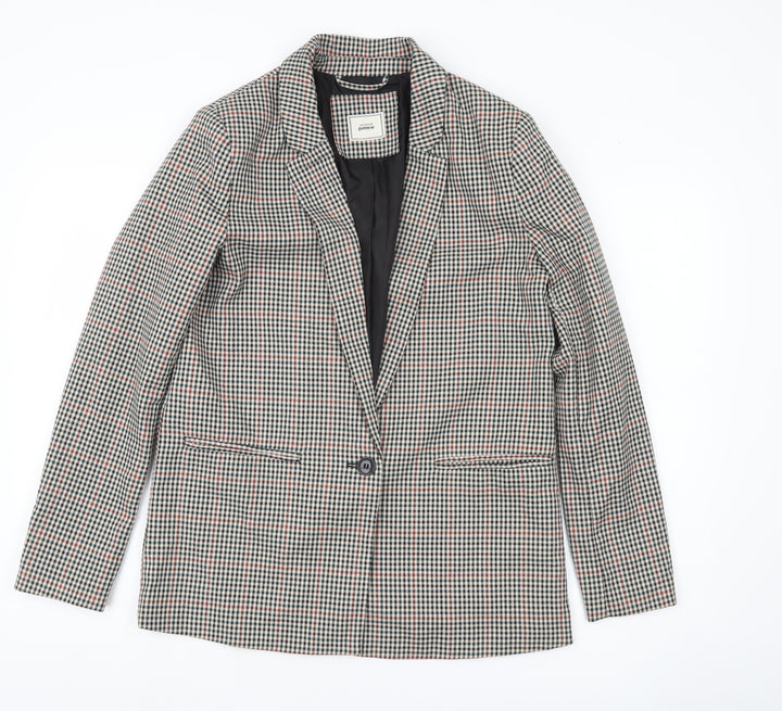 Pimkie Womens Multicoloured Checked Blazer Size M Regular Fit
