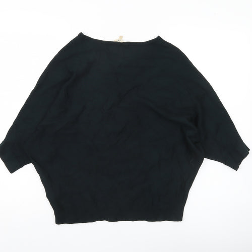 Phase Eight Women’s Black V-Neck Dolman Sleeve Pullover Jumper Size S