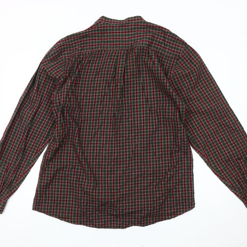 Threadbare Men's Multicoloured Plaid Cotton Button-Up Shirt XL