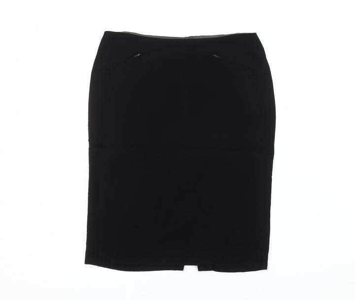 Jigsaw Women’s Black Size 12 Pencil Knee Length Skirt Workwear