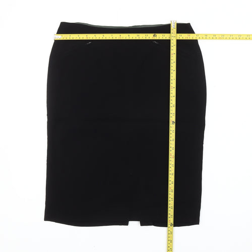 Jigsaw Women’s Black Size 12 Pencil Knee Length Skirt Workwear