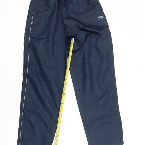 Umbro Boys Blue 11-12 Years Track Pants Polyester Activewear Trousers