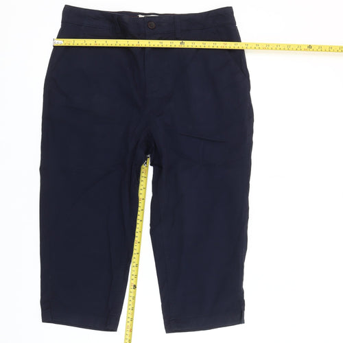 Fat Face Women’s Blue Capri Trousers Size 10 Cotton Blend
