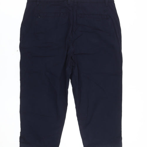 Fat Face Women’s Blue Capri Trousers Size 10 Cotton Blend