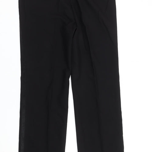 The Label Men's Black Dress Pants Trousers 34R Regular Fit Formal