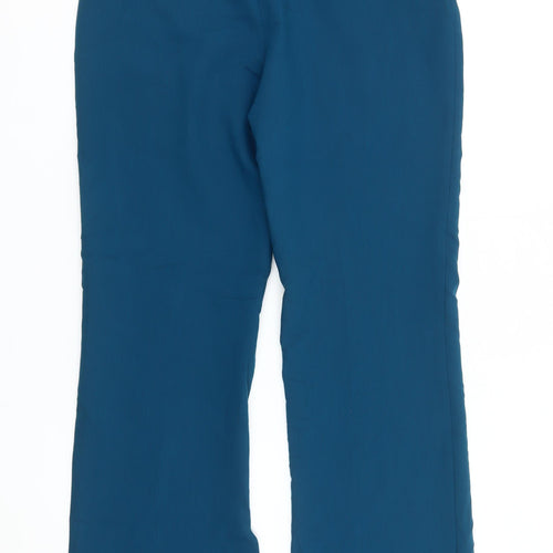 Zara Womens Blue Straight Leg Dress Pants Trousers Size M