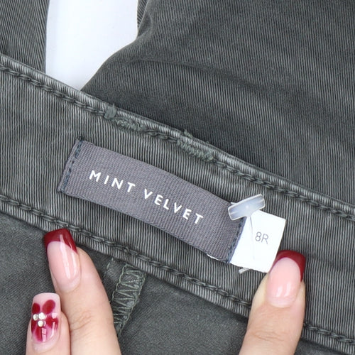 Mint Velvet Women's Green Size 8 Slim Chino Trousers