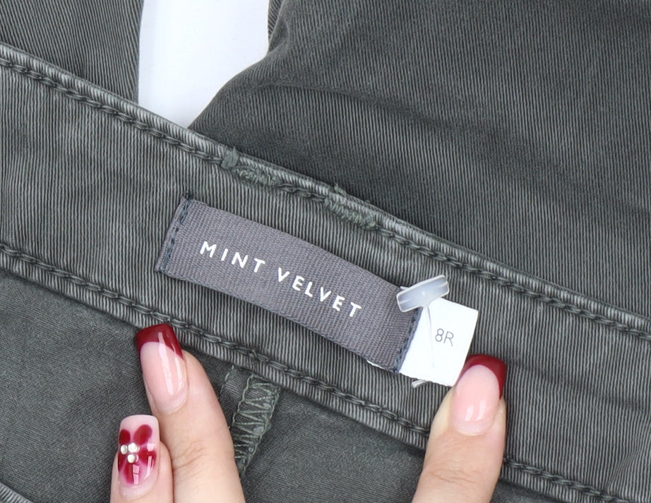 Mint Velvet Women's Green Size 8 Slim Chino Trousers