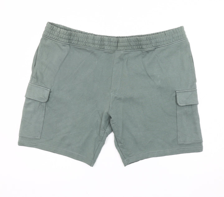 Marks and Spencer Men’s Green 3XL Athletic Shorts Cotton Pockets