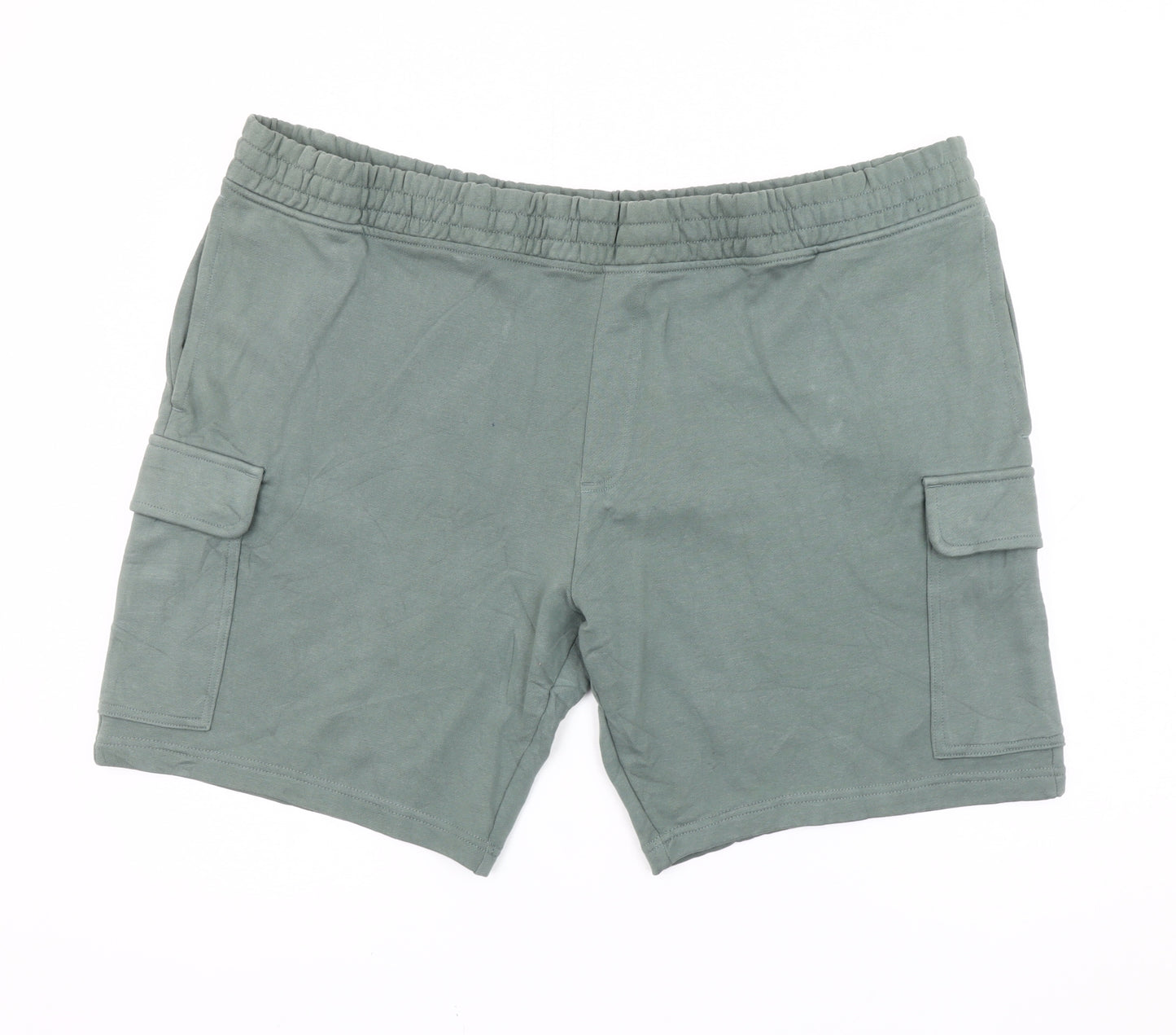 Marks and Spencer Men’s Green 3XL Athletic Shorts Cotton Pockets