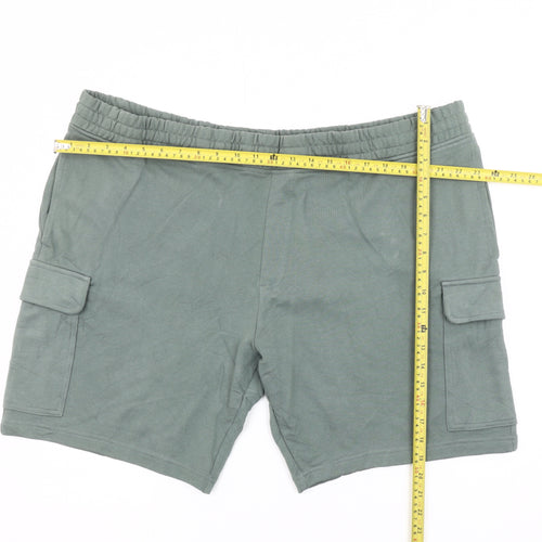 Marks and Spencer Men’s Green 3XL Athletic Shorts Cotton Pockets