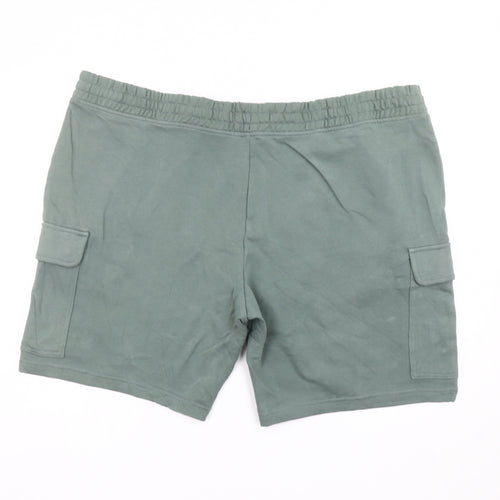 Marks and Spencer Men’s Green 3XL Athletic Shorts Cotton Pockets