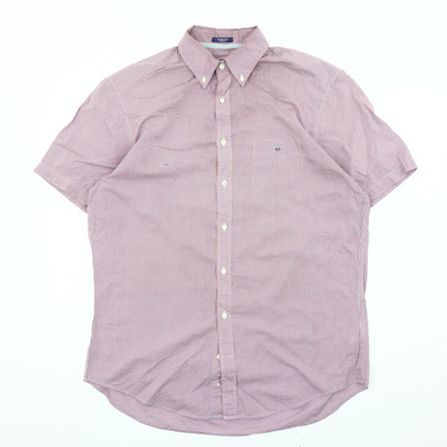 GANT Men’s Multicoloured Check Shirt L Regular Fit Cotton
