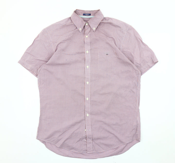 GANT Men’s Multicoloured Check Shirt L Regular Fit Cotton