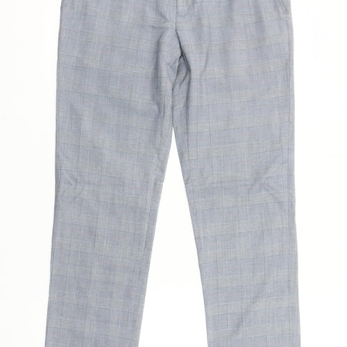 Burton Menswear Grey Check Slim Fit Dress Pants 30R Men's Trousers